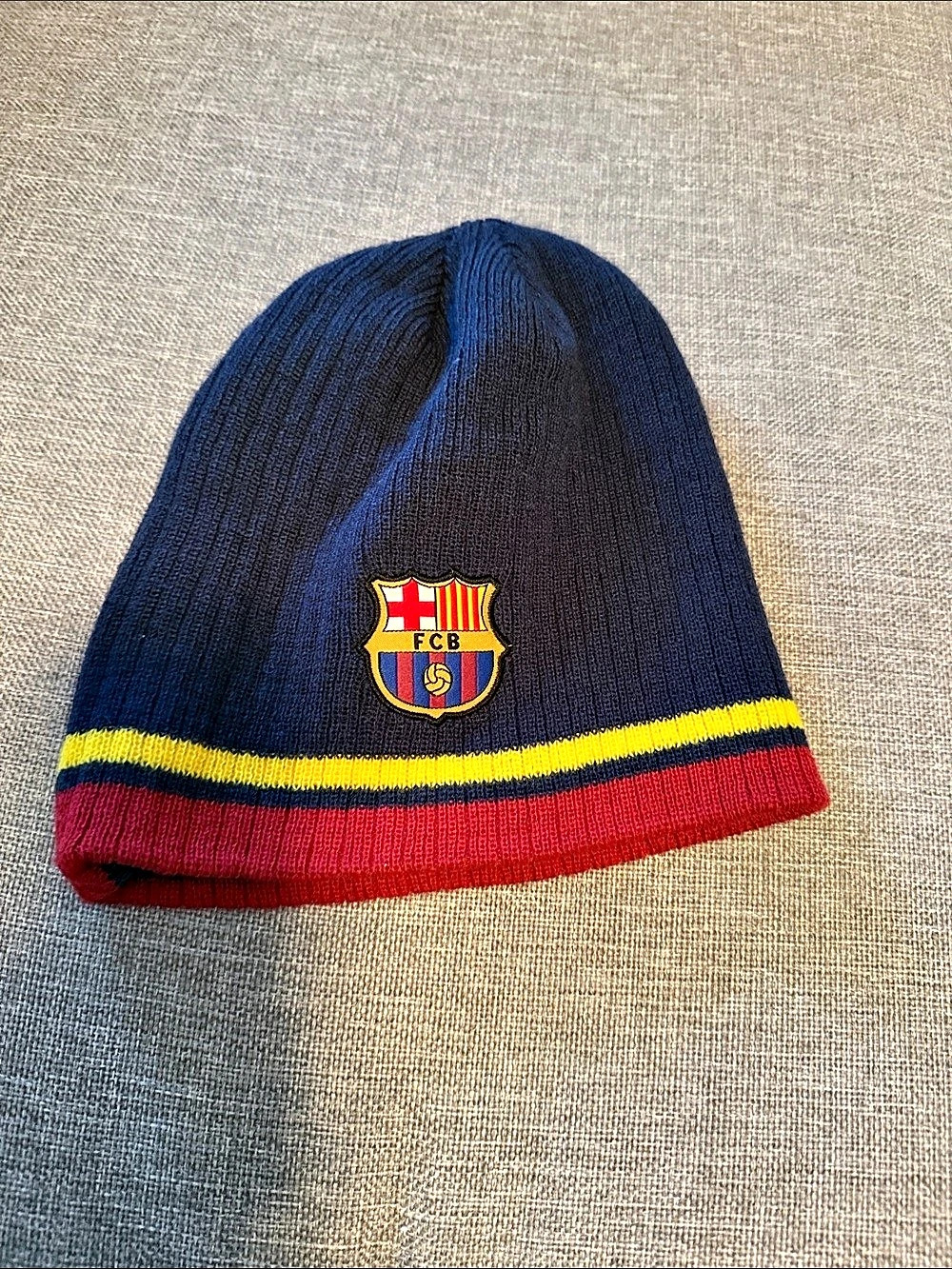 FC Barcelona Official Merchandise Beanie Blue & Red Beanie Like New